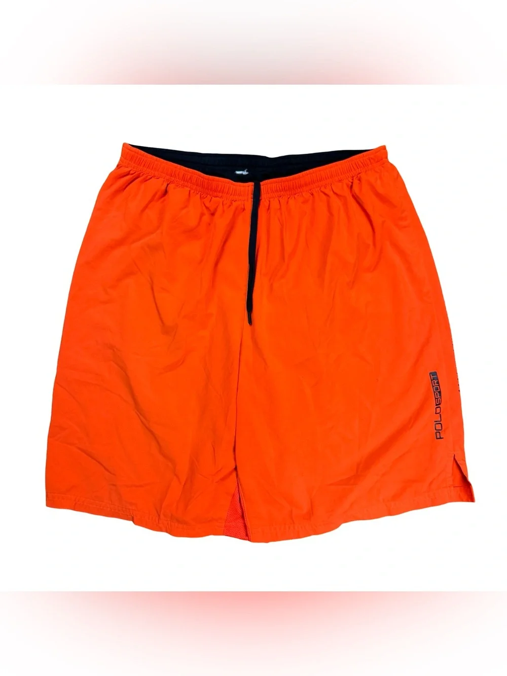 Mens Polo Ralph Lauren Sport Orange Athletic Lined Running Shorts Size M